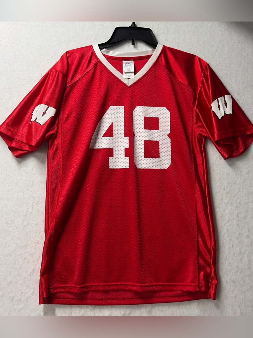 University Wisconsin Badgers Football Jersey Mesh #48 Youth Size XL PRO EDGE